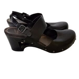 Dansko Thea Clogs Womens sz 38 US 7.5 Heels Shoes Fall Boho 70s Comfort